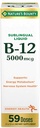 Dabas Bounty vitamīns B12 5000 μg Šķidrums lietošanai zem mēles, sirds un asinsvadu veselība un šūnu enerģijas atbalsts, 2 Fl Oz (1 skaitlis)