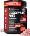 "Juggernaut Fuel Preworkout". Bez cukura, bez mākslīgiem saldinātājiem, bez kreatīna formula ar beta-alanīnu enerģijai un hidrācijai. Ražots ASV.