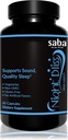 Saba Night Bliss Dabisks Miega Palīglīdzeklis ; Ne-Habit Forming ; Miega papildinājums ilgākam miegam un stresa mazināšanai w/magnijam, Melatonīnam, GABA, kumelītēm un valeriānam (60 Vegan kapsulas, 30 dienu piegādes)