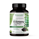 EMERALD LABS Elderberry Plus - Gremošanas un imūns atbalsts ar Eiropas plūmju ekstraktu, C vitamīnu kā PureWay-C & Albion Helated Cinc - Bez vegānu un glutēna - 60 Dārzeņu kapsulas (30 dienu piegādes)