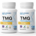 Puregen Labs TMG 750 mg – [High Potencial] Trimetilglicīna Papildinājums – Iedrošina veselīgu homocisteīna līmeni, ne-GMO, NO Gluten un Dairy ] Ražots ASV - 2 Iepakojums - Kopā 240 Veģetārās kapsulas