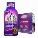 Vitamīnu enerģija Focus+ Extra Strength Energy Shot Berry 24 Pack, 260mg Dabīgais kofeīns, B-vitamīni, CoQ10, aminoskābes, Focus, Produktivitāte un skaidrība, Nulles cukurs, bez lipekļa, 1.93 fl oz