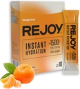 Rejoy – Elektrolītu pūdera paketes, 10 uzlīmes – Hidratācijas dzērienu maisījuma papildinājums – bez cukura, Keto un Paleo Friendly, Vegan, ne-GMO, viegli atverams vienspārņa lipeklis (Tangerine)