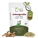 Organiskais ceļš Ashwagandha Root Cut & Sifted (Withania Somnifera) - Organic & Kosher Sertificēts - ; Vegan, Non GMO & Gluten Free ; USDA Sertificēta izcelsme - Indija (1/2LBS / 8Oz.)