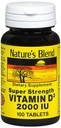 D3 vitamīns 2000 SV Super Stiprums - 100 tabletes, iepakojums pa 3 tabletēm