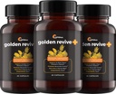 UpWellness Golden Revive + locītavu atbalsta papildinājums Featuring Turmeric ar melnajiem pipariem, Quercetin, un magnija Turmeric Boswellia Papildinājums - 6 Aktīvās sastāvdaļas - 60 Kapsulas, 3 iepakojums