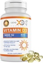 Genex formulas vitamīns D3 5000IU (400 softgels) Dabas atbalsts kaulu veselībai un nervu funkcija - ne-GMO, bez lipekļa, bez alergēna