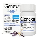 Genexa Sleepology bērniem – 60 tabletes   ; Certified Organic & Non-GMO, Melatonin-free, ārsts Formulēts, Homeopātiska ; Miega atbalsts bērniem