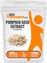 BulkSupplements.com Ķirbju sēklu ekstrakta pulveris - Ķirbju sēklu papildinājums, augu izcelsmes papildinājums - Vegan & Gluten Free, 500mg uz vienu Kalpotāju, 1kg (2.2 mārciņas) (1. iepakojums)