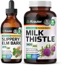 BIO KRAUTER Slippery Elm Tincture 4 Fl. Oz. & Milk Datele 250 kapsulas