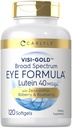 Carlyle Acu Veselības Papildinājums - 120 Softgels -- ar Lutein 40mg, Zeaxanthin, Melleņu un melleņu --Brod Spectrum Acu atbalsts Vitamīni Non-GMO, bez glutēna Formula