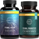 Primal Ražas probiotikas un redzes papildinājumi sievietēm un vīriešiem Redzes un acu atbalsta komplekss ar Lutein, Zeaxanthin Bundle
