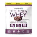 Dizainers Wellness, Dizainers Sūkalas, Dabīgs Sūkalu Olbaltumvielu Pulveris ar probiotikām, Fiber, un Key B Vitamins enerģijai, Gluten-free & Kosher, Double Šokolāde, 2 lb