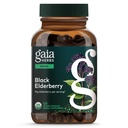 Gaia herbs Black Elderberry - Imūnās atbalsta papildinājums, lai palīdzētu atbalstīt labsajūtu - ar Black Elderberries & Acerola Fruit for Antioxidant Support* - 120 Vegan kapsulas (60 dienu piegādes)