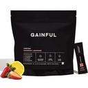 Gainful Hydration pulvera paketes, bez kofeīna ar galvenajiem elektrolītiem magnija un nātrija, enerģijas atbalsts, zems cukura, zemeņu citronāde, 21 Sticks