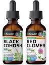 BIO KRATER Black Cohosh Tincture 2 Fl. Oz. & Red Clover Tincture 2 Fl. Oz.