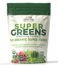 Lauku saimniecības Super Greens Dabīgs Flavor, 50 Organic Super Foods, USDA Organic Drink Mix, Augļi, Dārzeņi, Super Greens, Ar Fiber, Sēnes & Probiotikas, Atbalsta enerģija, 60 Servējumi, 900g