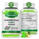 2 Iepakojums Organic Valerian Root Gummies, Augu Papildinājums Relaxation & Mood Support, Miega Gummies Bez Melatonin pieaugušajiem, Vegan, Non-GMO, Apple Flavor, 120 Count