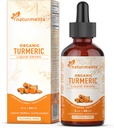 Turmeric kurkumīns Šķidrums: Sertificēts Organic Turmeric Curcumin ar ingvera un melnā piparu locītavu atbalsts, Imūnās un gremošanas atbalsts, Graciful Novecošana - 2 Fl Oz