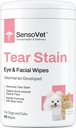 Noplēst stain noņem acu sūcējus suņiem un kaķiem, notīra acu sūcējus un izlādi ar gunk, sejas tīrīšanu ar Aloe Vera (bez smaržas)