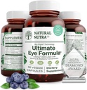 Dabas Nutra Ultimate acu veselības papildinājums - melleņu un melleņu ekstrakts Blend for Day and Night Vision Support, veicina krāsu uztveri un acu dzidrumu - Non-GMO, Vegan - 30 kapsulas (iepakojums no 2)