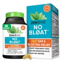 Zenwise Veselība Nav Bloat Gremošanas Fermenti Gut veselībai, Gāzu un uzpūšanās Relief - Multi Fermentu Gremošanas Papildinājums ar Probiotikām, Ingvers, Turmeric Dandelion & Lactase - Vīrieši un sievietes - 48 Skaits