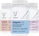 Vitruvin Sport Recovery (Apigenin 2 x 50mg, COQ10 200mg, Resveratrol 500mg) Vegan, Non-GMO, No Gluten, Želatīns-Bez.