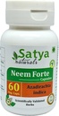 Neem Forte Capsules 500 mg. 60 Veg. Capsule - Neem (Azadirachta Indica) Extract Capsules vīriešiem un sievietēm -- Ayurvedic Herbal Addition / Remedies (1 pudele ar 60 kapsulām)