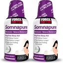 FORCE FACTOR Somnapure, 2-Pack, Miega palīglīdzeklis pieaugušajiem ar Melatonīnu, Valerian Root, & Citron Balm, Šķidro Papildinājums Fall Asleep Ātrāk, Stay Asleep Ilgāk, & Pamodināt Atsvaidzināt, 16oz, 48 Kalpo
