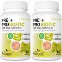 Probiotikas sievietēm un vīriešiem - 300 miljardi KVV, 24 celmi + 15 organiskie herbi Prebiotikas Blend, Daily Probiotic for Gremošanas veselība, Imūnās, Gut, Bloating - 120 Veģetārās kapsulas (120 dienu piegādes)