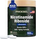 Jauns papildinājums Nikotinamīds Riboside Resveratrol-900mg, papildinājums vīriešiem un sievietēm (80 kapsulas)