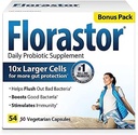Florastor Daily Probiotikas papildinājums sievietēm un vīriešiem, pierādīts, lai atbalstītu Gremošanas veselība, Saccharomyces Boulardii CNCM I-745 (54 kapsulas)