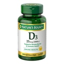 Dabas bounty vitamīns D3 1000 IU softgels, Imūnsupport, veicina veselīgu kaulu, 1 softgel dienā, bez lipekļa, 350 grāfs