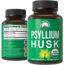USDA Organic Psyllium Husk Vegan Kapsulas Izgatavots ar Organic Psyllium Husk Seed. Fiber Papildinājums Gut. Gremošanas prebiotikas. Tabletes Digestion, Rughage bez uzpūšanās. Tabletes