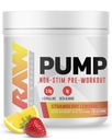 RAW sūknis Stims bezmaksas pirms treniņa (Zemeņu Lemonāde) - Nestimulējoša Pre Workout Papildinājums Pulveris Slāpekļa oksīda pastiprinātājs - Pirms treniņa papildinājumi Dzēriens treniņa laikā - 40 Kalpo