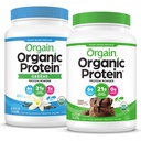 Orgain Organic Vegan Protein Powder + Greens, Vanilla Bean - 21g augu izcelsmes proteīns, bez piena, bez laktozes, bez sojas, bez cukura, bez cukura, ar dzelzi un prebiotikām gut Health - 1.94lb - Orgain Organic Vegan Protein Powder, Creamy Chocolate Fudge - 21g augu izcelsmes proteīns, bez piena, bez laktozes, bez sojas, bez cukura, bez cukura piedevas, košera, gludumiem un kraukšķiem - 2.03lb