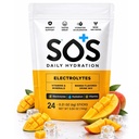 SOS Hidratācija Elektrolītu pulveris dzēriens Mix - 24 Kalpo -- Essential Vitamīni Zems cukura Keto-Draudzīgi -- Mango