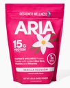 Dizaineris Wellness, Aria, Sieviešu labsajūta Zema Calorie Vanilla Protein Pulveris ar Biotin, C vitamīns un Organic Aloe, Vanilla Blossom, 1.85 Pound