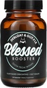 BLESSED Booster De-Bloat & Gut Fix - Daily De-Bloat & Gut Health for Belly Bloat Relief & Water Reservation, Gremošanas enzīmi, Augu bāzes, Vegan-Draudzīgi, no lipekļa brīva, bez cukura (30 kapsulas)