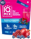 IQMIX hidratācija Elektrolītu pulveris – 4-in-1 Formula hidratācijai, garīgo skaidrību, garastāvoklis un reģenerācija – bezcukura dzērienu maisījums, Keto, magnija L-Treonate, Lion s Mane – 40 Grāfs Blueberry Granranate
