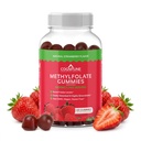 CogniTune Methylfolate Gummies - Viegli lietot augstas potences L-metilfolāts, Folāta Papildinājums smadzenēm, Sirds veselība un imunitāte, Delicious zemeņu Uzliesmojums, Non-GMO, Vegan, Gluten-free
