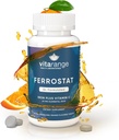 65mg košļājamā dzelzs ar C vitamīnu bariatriskiem pacientiem – 30 dienas pēc kārtas bariatriskā dzelzs ar C vitamīnu – nekonstipējošs Gentle Iron - Orange
