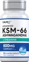 Piping Rock KSM-66 Ashwagandha L-Teanīna Papildinājums 