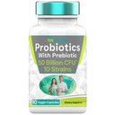 Probiotikas ar prebiotiku: 50 miljardi CFU - 10 celmi - 90 veģetārās kapsulas - ar Acidophilus Probiotikas gremošanas veselībai, Gut Veselība, un Imūnsupport * -- vīriešiem un sievietēm