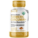 Dabas Fusions Nutri Organic Turmeric Papildinājums 1425mg - 40x Vairāk Biopieejams - 95% Kurkuminoīdi - Kurkumas kurkumīns ar melno piparu, ingvera un kurkumas eļļu - Papildinājums