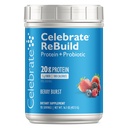 Celebrate Vitamīni Rebuild Proteīns Pulveris ar probiotikām & Prebiotikas - 20g sūkalu izolāts Proteīns, augsts Fiber, pēcbariatriskās ķirurģijas pacientiem - Berry Burst (15 Kalpo)