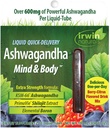 Irwin Naturals Šķidrs Quick-Delivery Ashwagandha Mind & Body - 10 Liquid-Tubes - uzlabo fizisko un garīgo veiktspēju - One-Per-Day Berry-Citrus Flavored Drink Mix