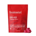 Humann Vitamīnu D3 Košļājamās - augstas potences vitamīns D 5000iu (125mcg) Palīdz atbalstīt veselīgu Mood, Immunity, Respiratorā veselība un kaulu veselība, Jaukta Berry Flavor, 30-Count