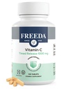 FREEDA Izdalīšanās laikā vitamīns C 1000mg – lēna izlaišana visu dienu imūnās un antioksidantu uzturošai vielai, maiga iedarbība uz kuņģi, košeri un veganu, tabletes ar augstu absorbcijas pakāpi (100 tabletes)