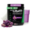 JYM Papildzinātnes Pre JYM Vīnogu konfektes pirms Workout Pulveris vīriešiem un sievietēm, BCAA, Nootrops, Kreatīnu HCI, Citrulīns, Beta-Alanīns, Betaīns, Taurīns, Huperzine, 30 Kalpojumi